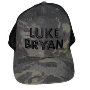 Luke Bryan Trucker Hat Country Concert Music Camouflage Green Black